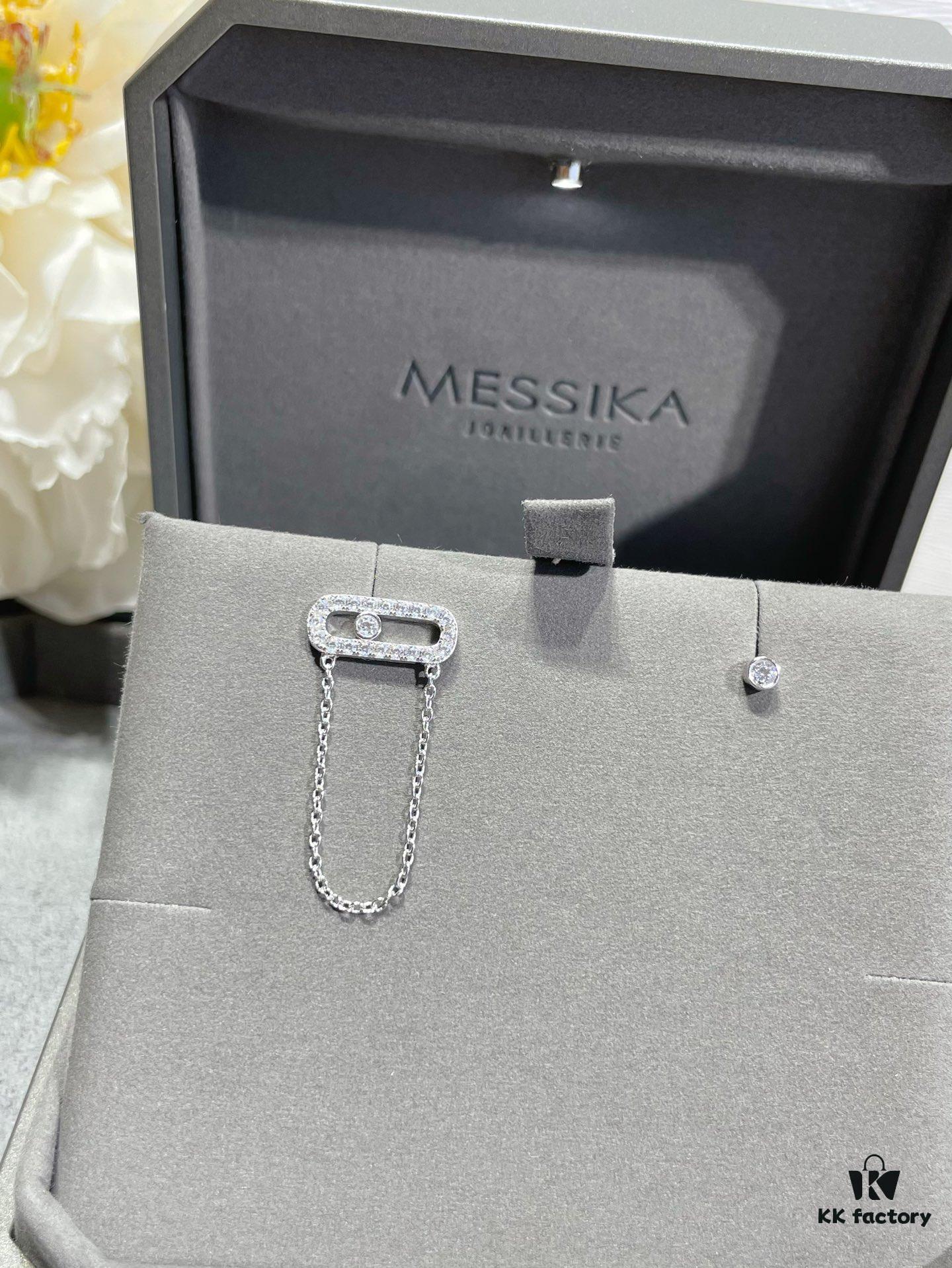693017e612f62673a6facdd7 Mizhika Model AB Earrings, Rose Gold and White Gold, In Stock 11445. The classic Move series, symbolizing a beautiful meaning: 'Whether in the past, today, or the future, love is always there.'