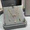 Messika Double-Layer Move Necklace, the Iconic Move Collection with a Beautiful Meaning Symbolizing 'Love is Always Present, Whether in the Past, Today, or the Future'