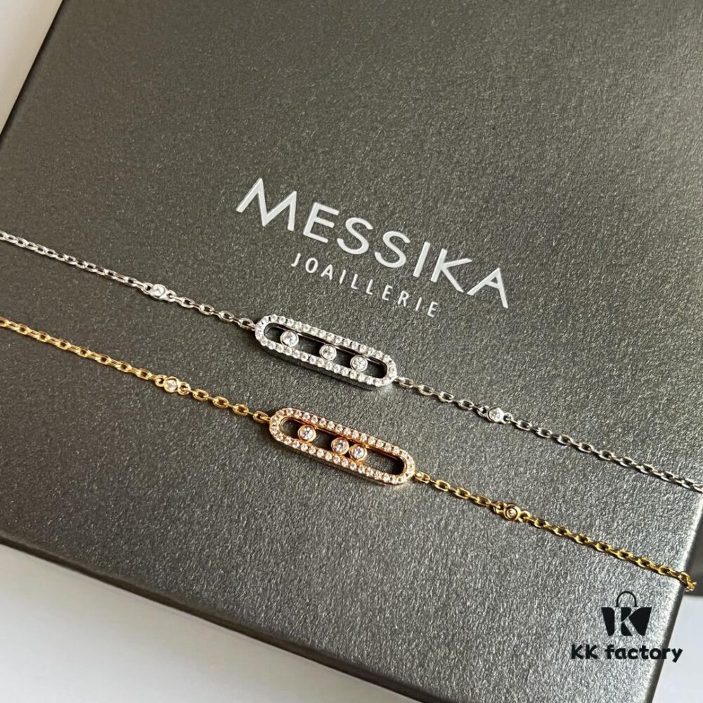 693017ee12f62673a6facde4 ❗️New Arrival❗️☀️Messika MOVE Full Diamond Three Diamond Sliding Bracelet