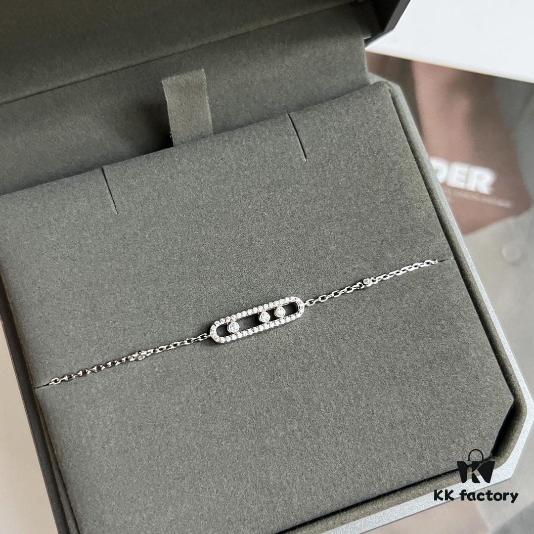 693017ee12f62673a6facde5 ❗️New Arrival❗️☀️Messika MOVE Full Diamond Three Diamond Sliding Bracelet