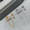 693017f012f62673a6facde7 Mizhika Model AB Earrings, Rose Gold and White Gold, In Stock 11445. The classic Move series, symbolizing a beautiful meaning: 'Whether in the past, today, or the future, love is always there.'