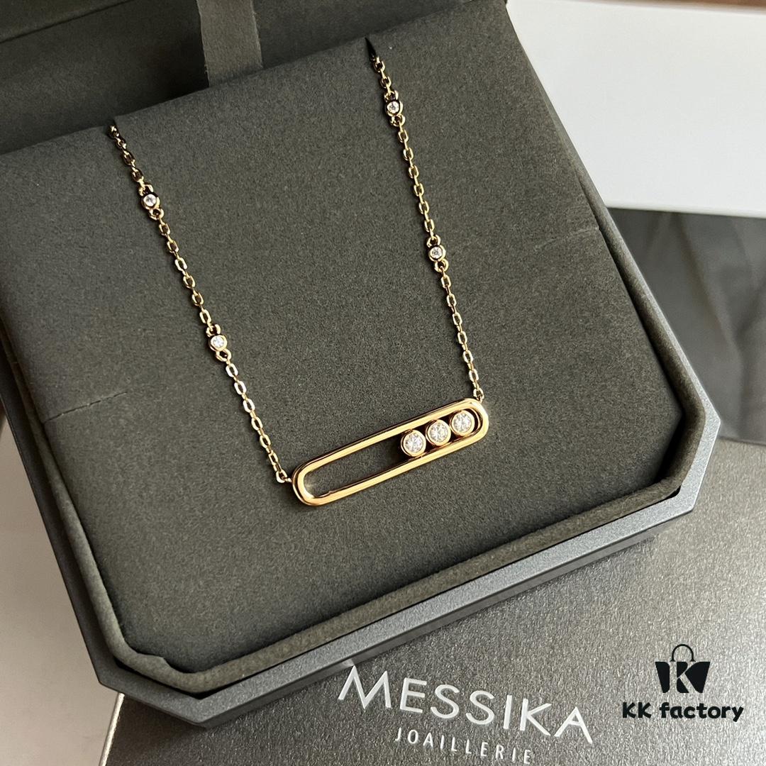 693017f712f62673a6facdf6 ❗️New Arrival❗️☀️Messika MOVE Smooth Three-Diamond Sliding Necklace