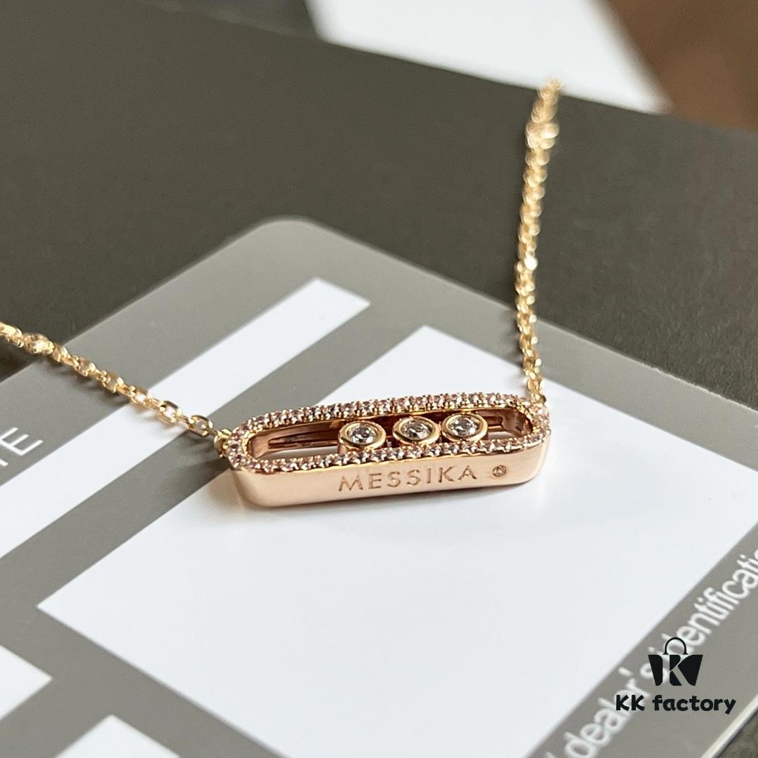 693017fc12f62673a6facdff ❗️New Arrival❗️☀️Messika MOVE Full Diamond Necklace with Sliding Pearls