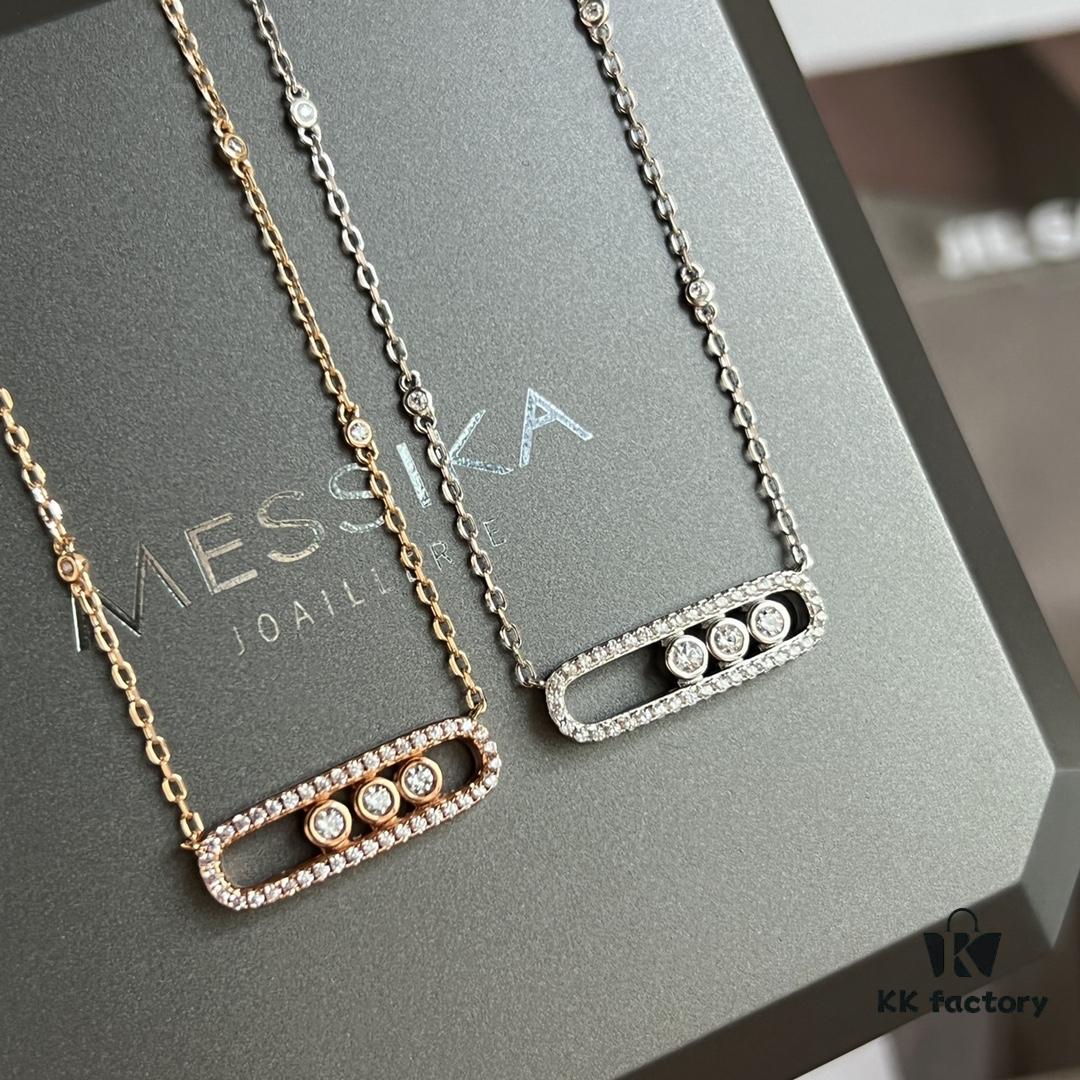 693017fe12f62673a6face06 ❗️New Arrival❗️☀️Messika MOVE Full Diamond Necklace with Sliding Pearls
