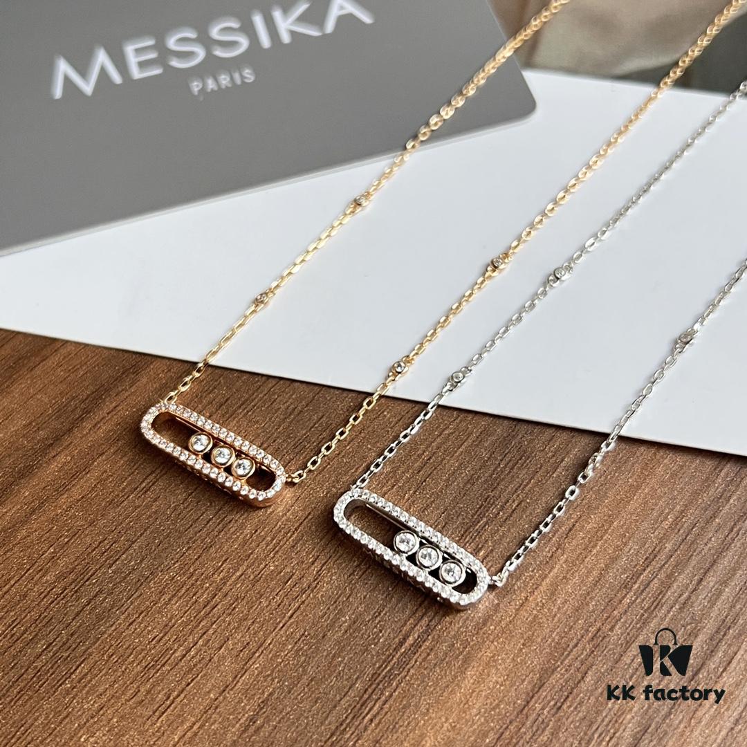 6930180012f62673a6face09 ❗️New Arrival❗️☀️Messika MOVE Full Diamond Necklace with Sliding Pearls