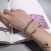 6930180612f62673a6face17 Hot Hollywood's Trendiest Luxury Jewelry Brand Messika, Semi-Diamond Sliding Bracelet, Elegant 925 Sterling Silver Plated with K-Gold