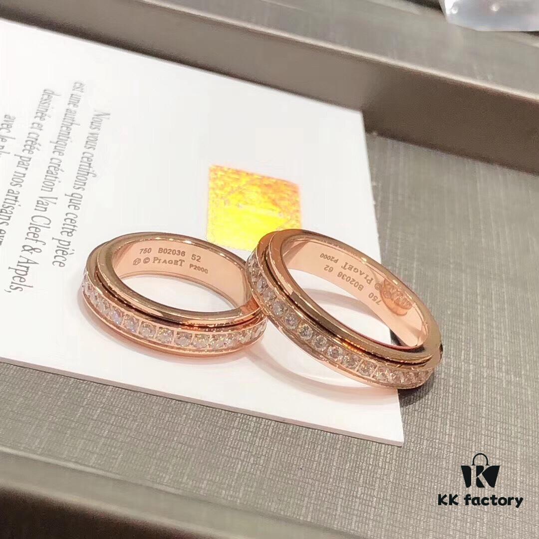 6930181612f62673a6face2e Couple's Matching Rings - Piaget 925 Seven-Diamond Rotating Ring 💗 Super High-Quality Version 💗 Classic Design from the Rotating Series