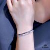6930181712f62673a6face31 Hot Hollywood's Trendiest Luxury Jewelry Brand Messika, Semi-Diamond Sliding Bracelet, Elegant 925 Sterling Silver Plated with K-Gold