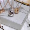 Piaget Rotating Double Row Full Diamond Necklace in Champagne Gold and White Gold, In Stock