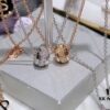 Piaget Rotating Double Row Full Diamond Necklace in Champagne Gold and White Gold, In Stock