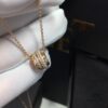Piaget Rotating Double Row Full Diamond Necklace in Champagne Gold and White Gold, In Stock