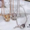 Piaget Rotating Double Row Full Diamond Necklace in Champagne Gold and White Gold, In Stock