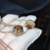 Piaget Rotating Double Row Full Diamond Necklace in Champagne Gold and White Gold, In Stock