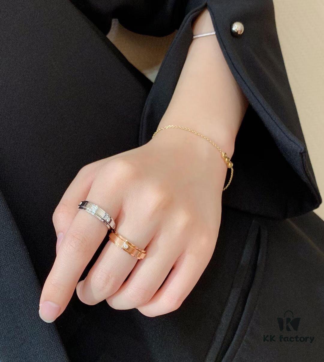Valentine's Gift ❤️ Piaget Possession 7-Diamond Rotating Wedding Band Set