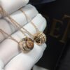 Piaget Rotating Double Row Full Diamond Necklace in Champagne Gold and White Gold, In Stock