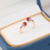 6930186b12f62673a6facebe Poissession Series ZP Ring, V-Gold with Natural Malachite, Red Agate, and Turquoise