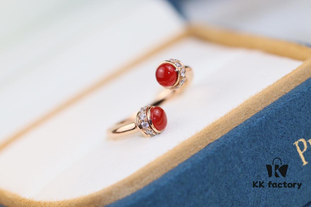 6930186f12f62673a6facec2 Poissession Series ZP Ring, V-Gold with Natural Malachite, Red Agate, and Turquoise