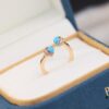 6930187212f62673a6facec5 Poetry Ring Possession Series ZP Style Finger Ring with Natural Malachite, Red Agate, and Turquoise in V Gold Material