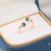 6930187612f62673a6facecc POSSession Series ZP Ring - Finger Ring with Natural Malachite, Red Carnelian, and Turquoise in V Gold