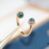 6930187712f62673a6facecd POSSession Series ZP Ring - Finger Ring with Natural Malachite, Red Carnelian, and Turquoise in V Gold