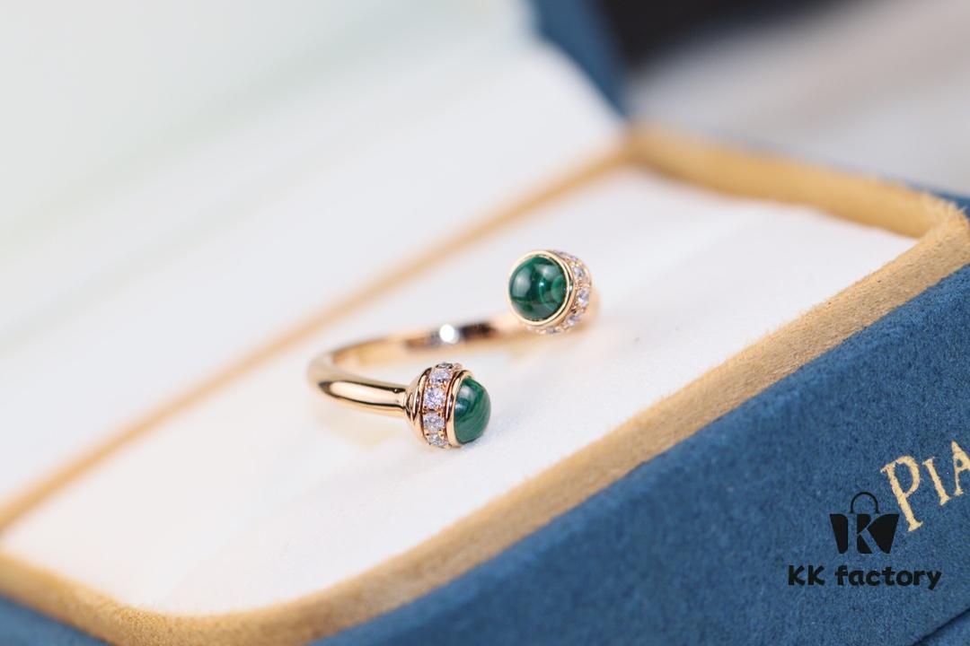 6930187912f62673a6facecf POSSession Series ZP Ring - Finger Ring with Natural Malachite, Red Carnelian, and Turquoise in V Gold