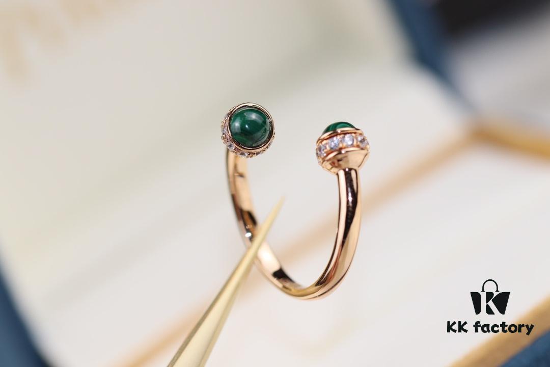 6930188012f62673a6faced6 POSSession Series ZP Ring - Finger Ring with Natural Malachite, Red Carnelian, and Turquoise in V Gold