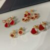 Red-themed Small Earrings ❤️