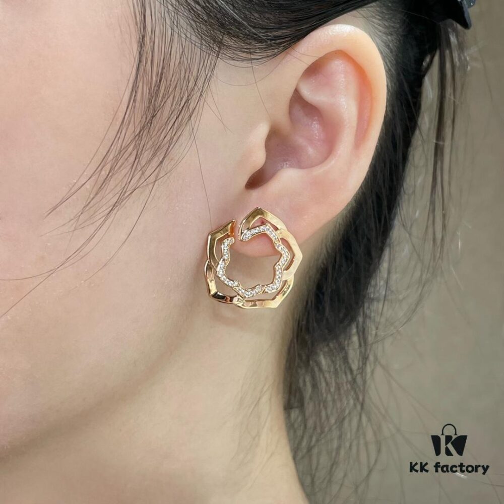 693018cd12f62673a6facf4c Pearl Princess Openwork Rose Earrings, Breathtakingly Beautiful Design That Captivates at First Sight