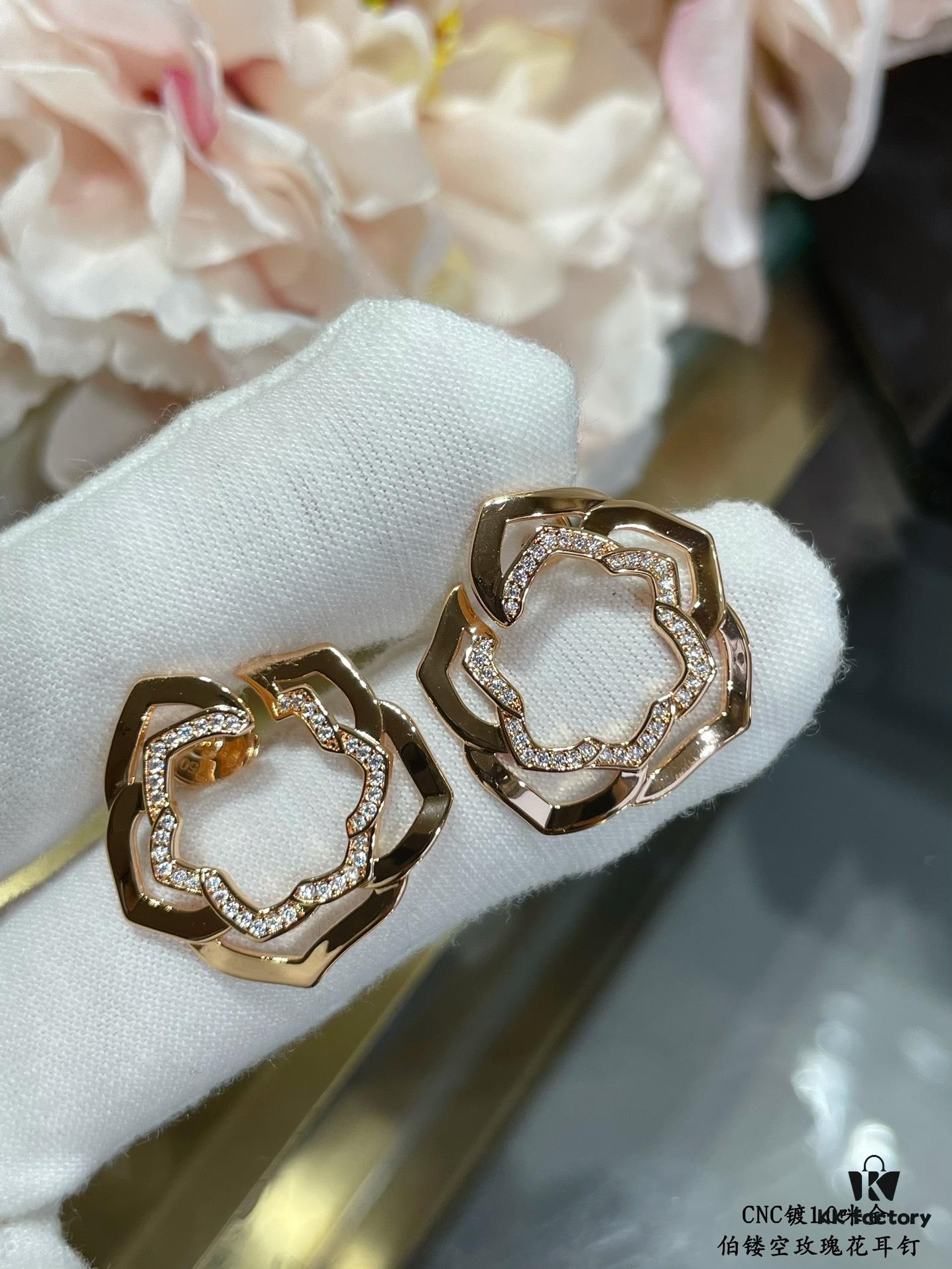 693018cf12f62673a6facf4d Pearl Princess Openwork Rose Earrings, Breathtakingly Beautiful Design That Captivates at First Sight