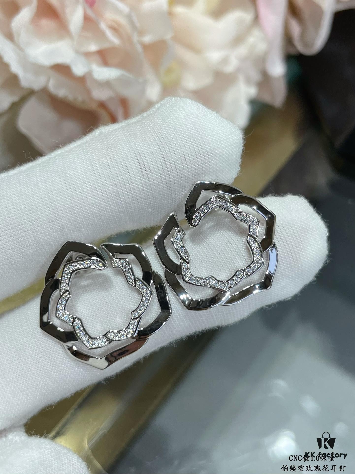 693018d012f62673a6facf4f Pearl Princess Openwork Rose Earrings, Breathtakingly Beautiful Design That Captivates at First Sight