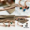 693018e012f62673a6facf6b Piaget Possession Bracelet in Rose Gold with Rotating Circle Set with Two Cabochon Stones and Pavé Diamonds