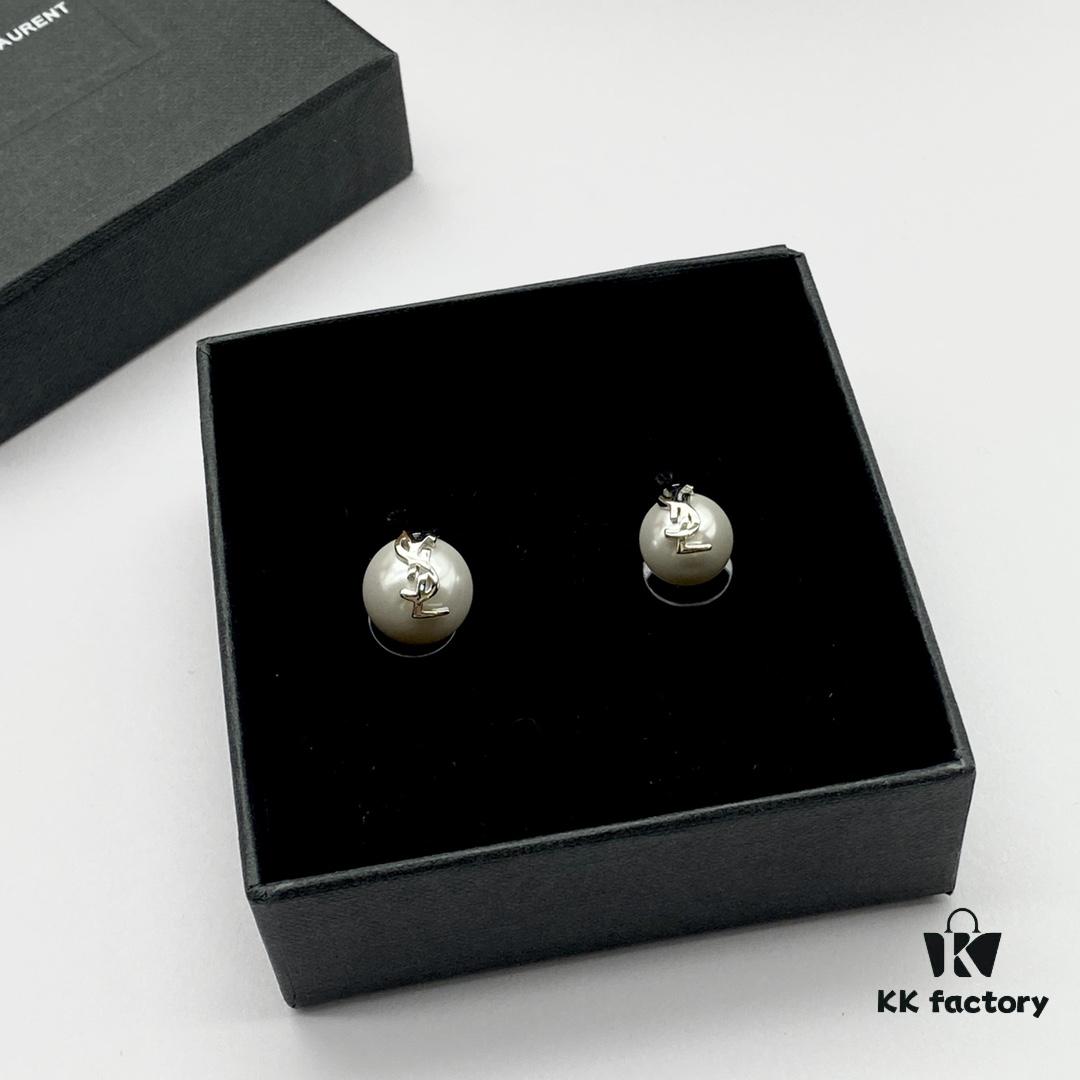 Saint Laurent YSL Stud Earrings, Available in Two Colors