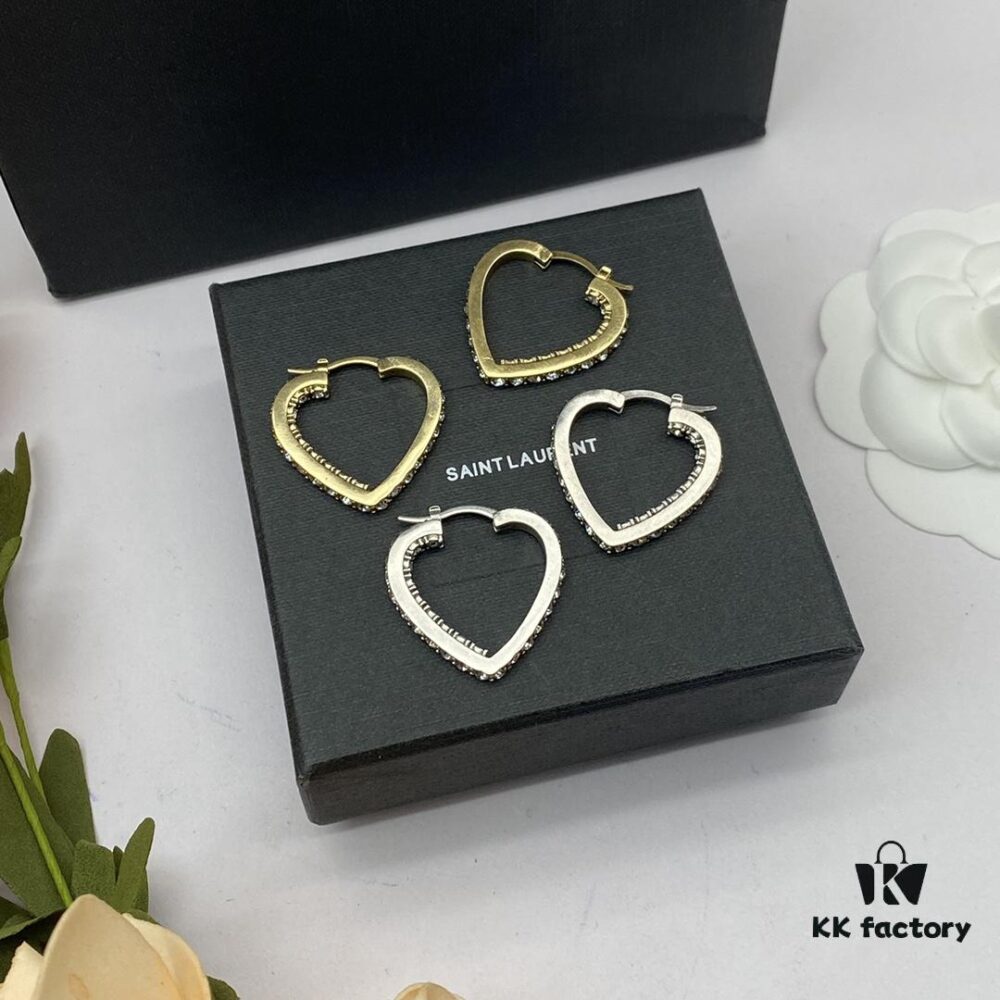 6930199d12f62673a6fad03d Saint Laurent YSL New Heart Stud Earrings