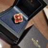 693019c912f62673a6fad076 Buccellati Red, Pink, Blue Chalcedony, Black Onyx, White Shell, Green, Gray Shell, Turquoise Blue Open Ring in Rose Gold and White Gold In Stock