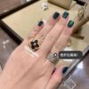 693019c912f62673a6fad077 Buccellati Red, Pink, Blue Chalcedony, Black Onyx, White Shell, Green, Gray Shell, Turquoise Blue Open Ring in Rose Gold and White Gold In Stock