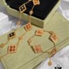 693019d012f62673a6fad081 Italian Luxury Jewelry Brand Buccellati Vintage Royal Style Clover Four-Petal Flower Diamond-Embedded Shell Agate Chalcedony Reversible Three-Flower Bracelet