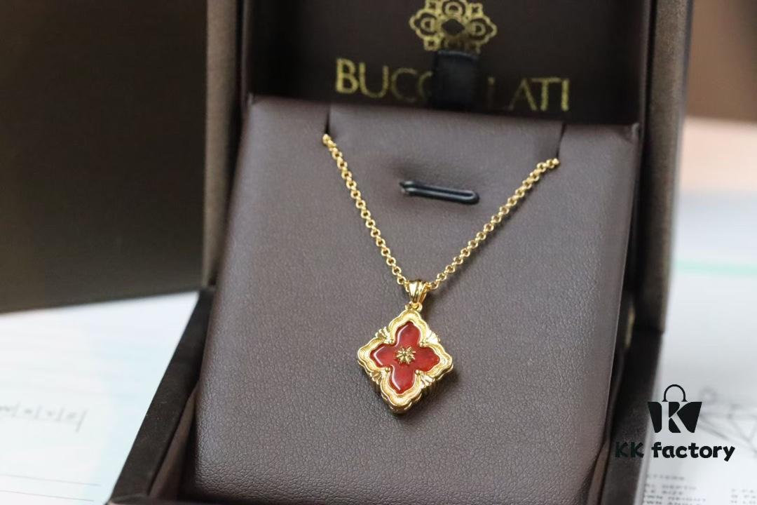 693019da12f62673a6fad08d New Arrival💗 💗 Buccellati Opera Tulle Palace-style Clover Double-sided Pendant Necklace