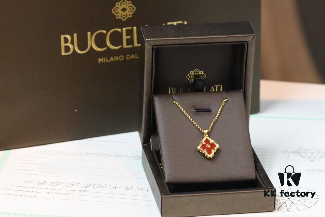 693019db12f62673a6fad08f New Arrival💗 💗 Buccellati Opera Tulle Palace-style Clover Double-sided Pendant Necklace
