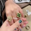 693019db12f62673a6fad090 Buccellati Red, Pink, Blue Chalcedony, Black Onyx, White Shell, Green, Gray Shell, Turquoise Blue Open Ring in Rose Gold and White Gold In Stock