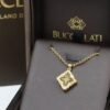 Buccellati Opera Tulle Four-Leaf Clover Dual-Sided Pendant Necklace with Blue Agate