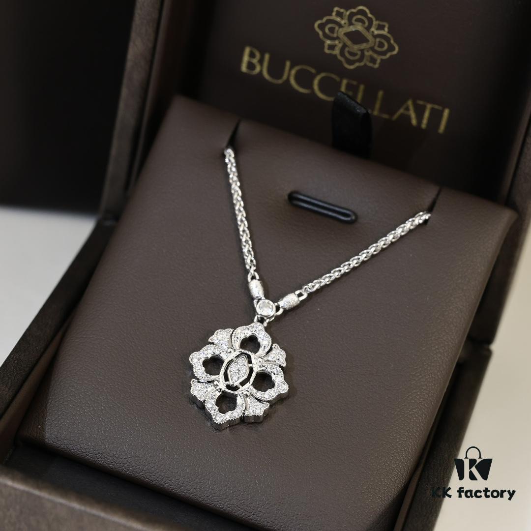 69301a1212f62673a6fad0d6 Buccellati Italian Luxury Jewelry Vintage Royal Style Diamond-Cut Clover Double-Sided Necklace V Gold Material 18K Thick Gold Plating Original Chain End Original Clasp High Quality