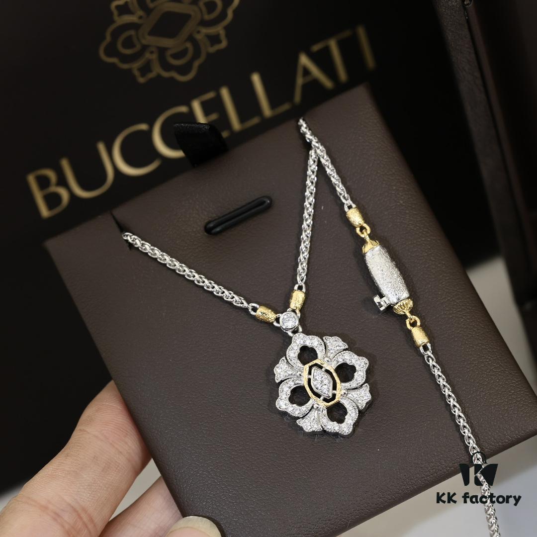 69301a1612f62673a6fad0dd Buccellati Italian Luxury Jewelry Vintage Royal Style Diamond-Cut Clover Double-Sided Necklace V Gold Material 18K Thick Gold Plating Original Chain End Original Clasp High Quality