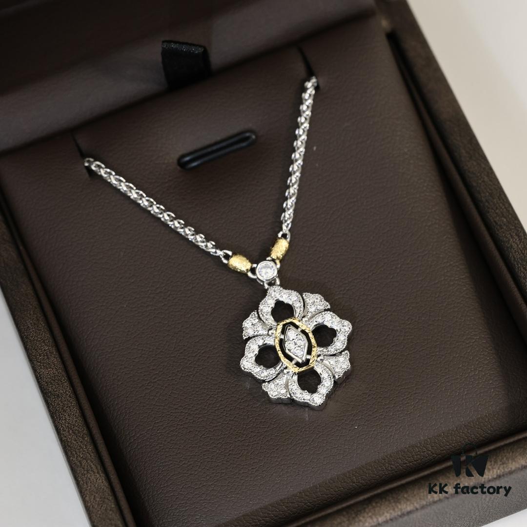 69301a1912f62673a6fad0e0 Buccellati Italian Luxury Jewelry Vintage Royal Style Diamond-Cut Clover Double-Sided Necklace V Gold Material 18K Thick Gold Plating Original Chain End Original Clasp High Quality