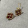 69301a3412f62673a6fad0f7 Buccellati Opera Grand Red Enamel Earrings, Vintage Court-style Four-Leaf Clover, Large Size