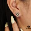 69301a3a12f62673a6fad0fc Buccellati Opera Grande Series Large Black Agate Earrings, Retro Court-style Clover Design with Rigato Parallel Engraving Technique