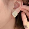 69301a4812f62673a6fad10c Buccellati Opera Grande White Mother-of-Pearl Earrings, Vintage Court-style Clover, Exuding Italian Elegance