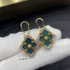 69301a5a12f62673a6fad118 Buccellati Opera Grande Series Large Blue Enamel Earrings, Baroque-Style Four-Leaf Clover with Rigato Silk-Textured Finish