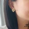 69301a5e12f62673a6fad11d Buccellati Opera Grande Series Large Amazonite Earrings, Four-Leaf Clover Design with Renaissance Court Style
