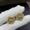 69301a6312f62673a6fad121 Buccellati Opera Grande Series Large Amazonite Earrings, Four-Leaf Clover Design with Renaissance Court Style