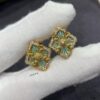 69301a6512f62673a6fad123 Buccellati Opera Grande Series Large Amazonite Earrings, Four-Leaf Clover Design with Renaissance Court Style
